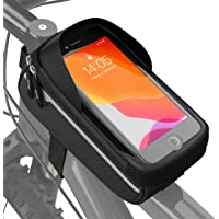 Velmia Bolsa Impermeable para Cuadro - Soporte de móvil para Bicicleta- Ideal para navegación - Funda para Manillar…